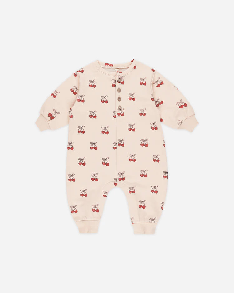 Quincy Mae Relaxed Fleece Jumpsuit, Mon Amour