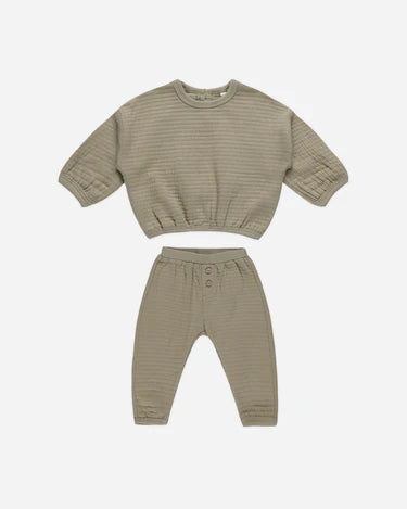 Quincy Mae Textured Sweat Set - Multiple Options