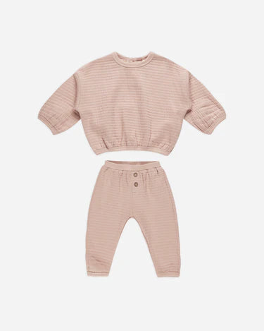 Quincy Mae Textured Sweat Set - Multiple Options