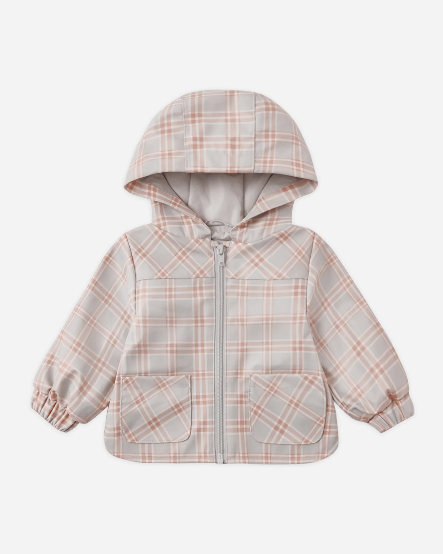 Quincy Mae Rain Coat, Blue Plaid