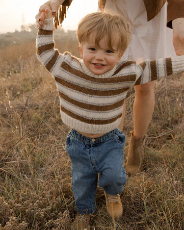 Rylee + Cru Aspen Sweater, Saddle Stripe