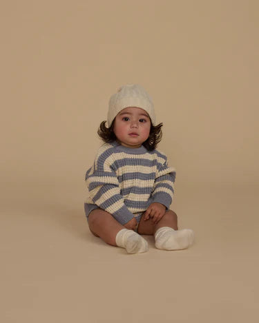 Rylee + Cru Aspen Sweater, Dusty Blue Stripe