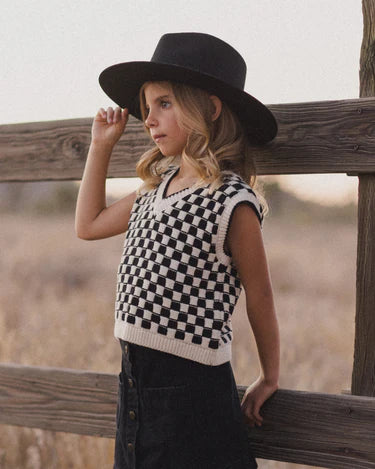 Rylee + Cru Sweater Vest, Check