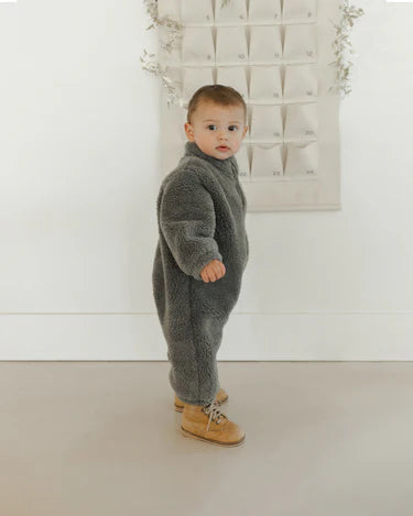 Rylee + Cru Fuzzy Winter Jumpsuit, Forest