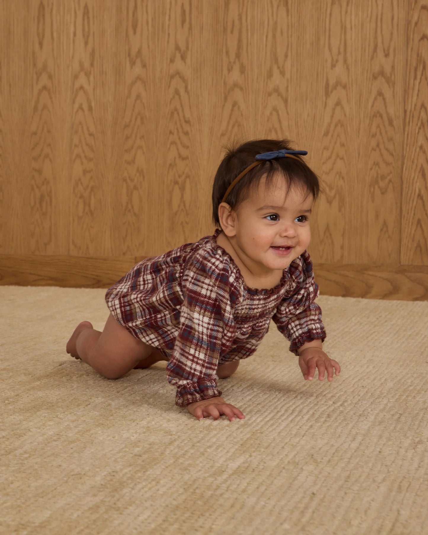 Rylee + Cru Adelaide Romper, Burgundy Plaid
