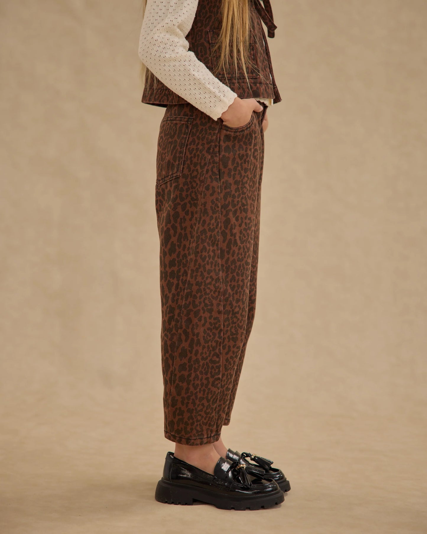 Rylee + Cru Barrel Pant, Leopard