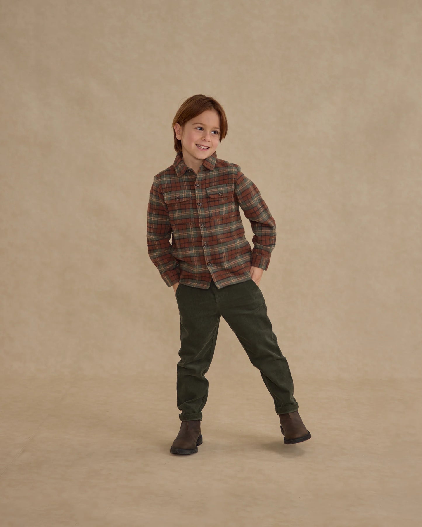Rylee + Cru Pocketed Flannel Shirt, Holiday Plaid