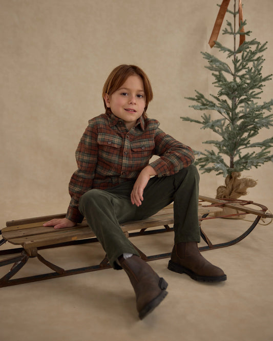 Rylee + Cru Pocketed Flannel Shirt, Holiday Plaid