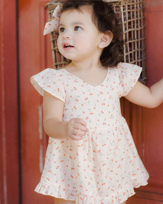 Rylee + Cru Lilia Romper, Cherries