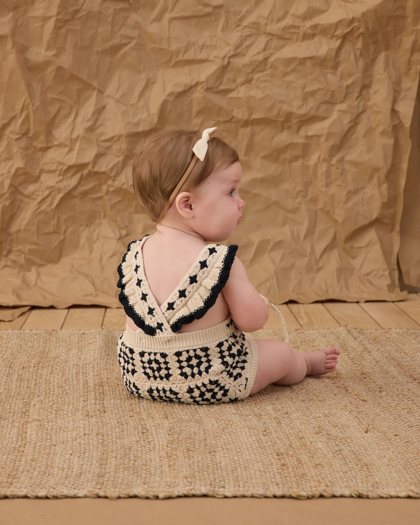 Rylee + Cru Crochet Romper, Abstract