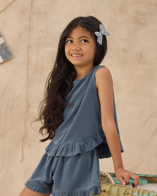 Rylee + Cru Bows Set of 2, Marine Gingham