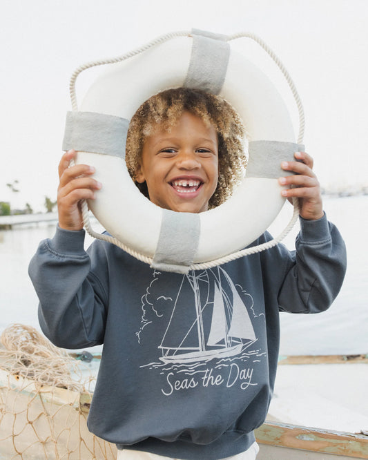 Rylee + Cru Sweatshirt & Sam Short, Navy Seas the Day