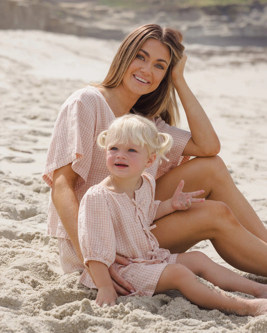 Rylee + Cru Juniper Set, Petal Gingham