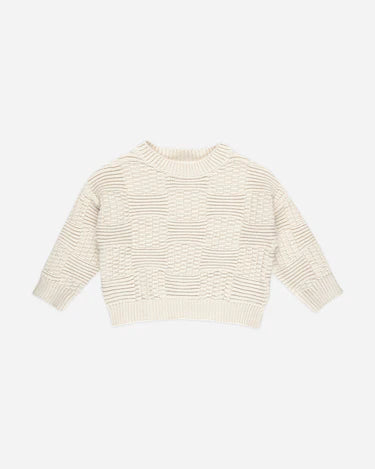 Rylee + Cru Aspen Sweater, Natural Check