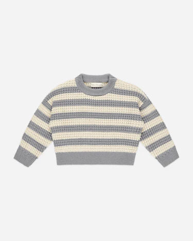 Rylee + Cru Aspen Sweater, Dusty Blue Stripe