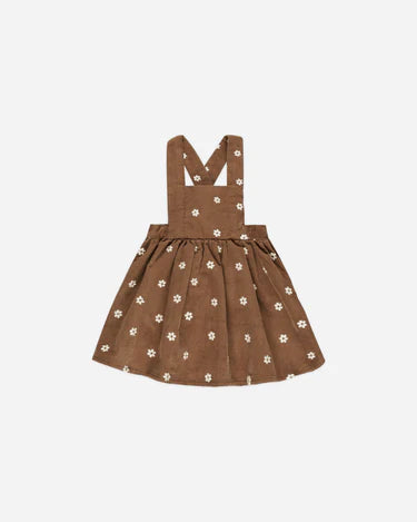 Rylee + Cru Corduroy Pinafore, Floral Embroidery