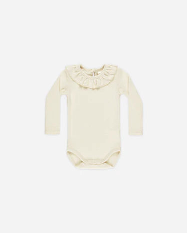 Quincy Mae Ruffle Collar Bodysuit, Natural