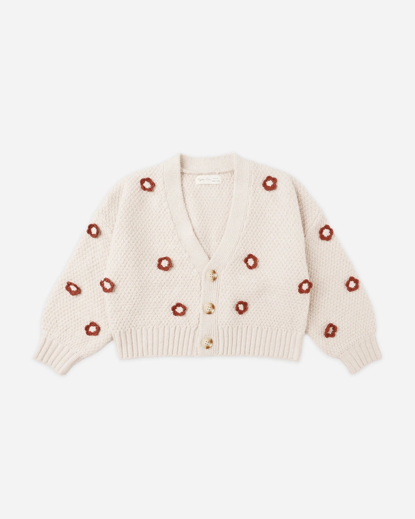Rylee + Cru Boxy Crop Cardigan, Ruby Daisy