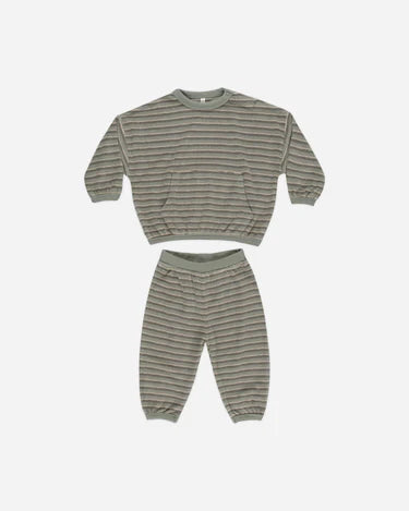 Rylee + Cru Relaxed Set, Retro Stripe