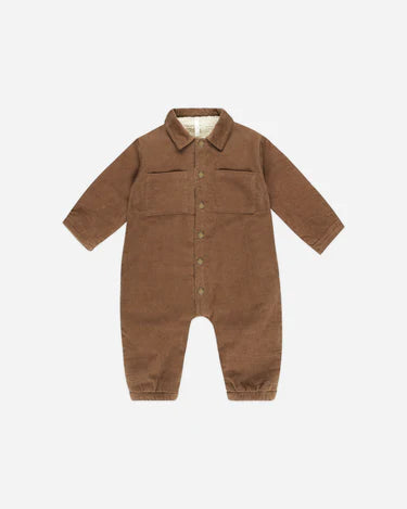 Rylee + Cru Cord Baby Jumpsuit, Saddle