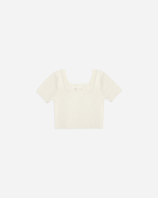 Rylee + Cru Scallop Tee, Natural