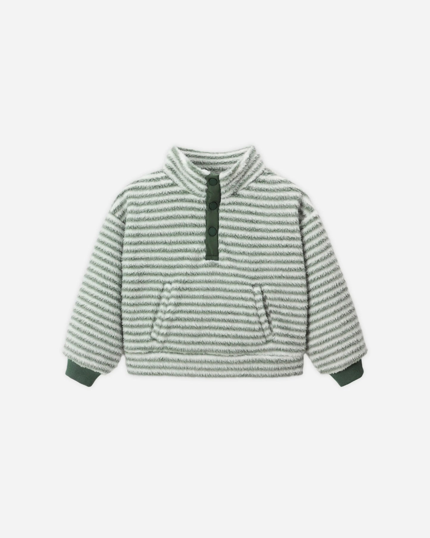 Rylee + Cru Snap Pullover, Evergreen Stripe