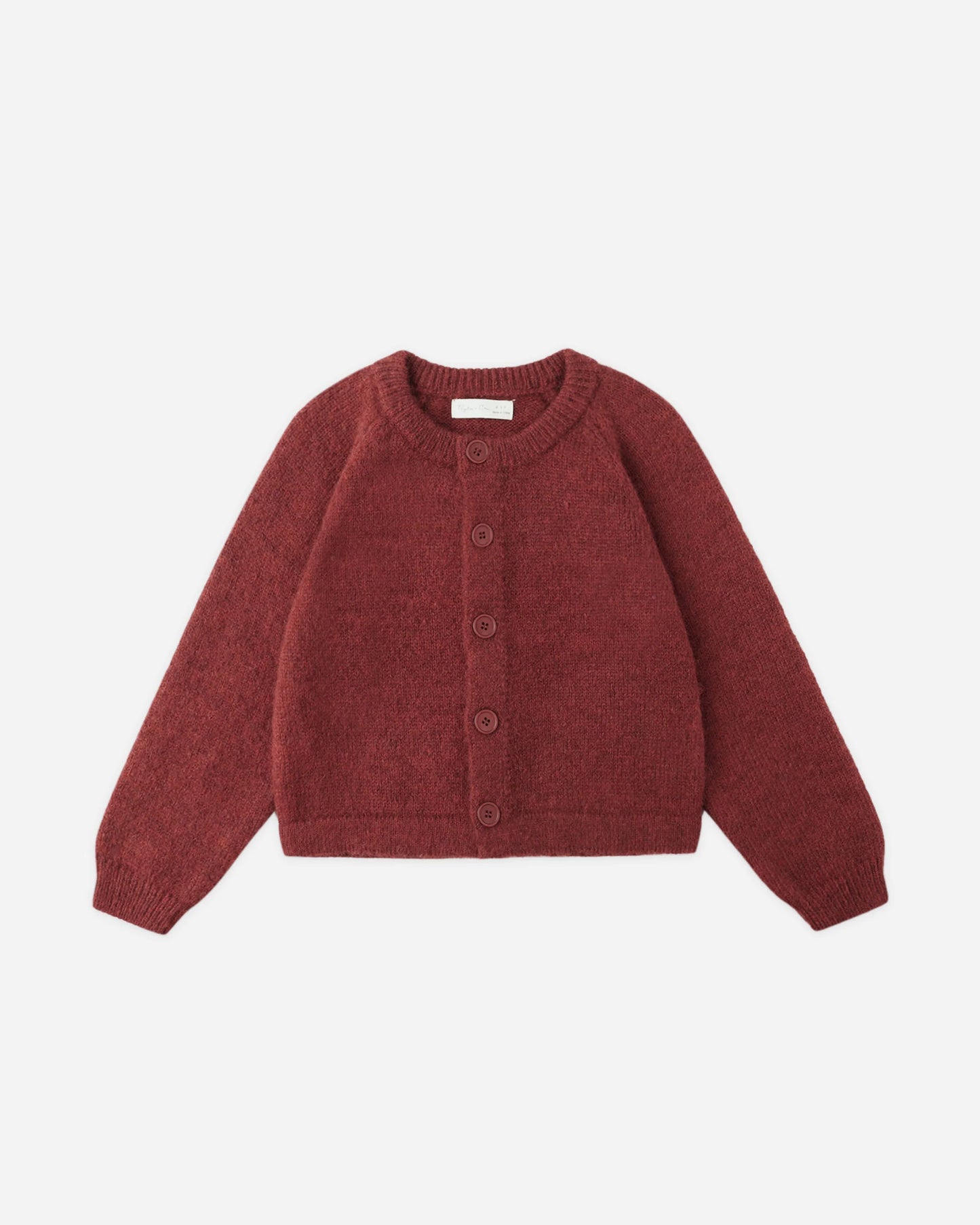Rylee + Cru Fuzzy Cardigan, Ruby