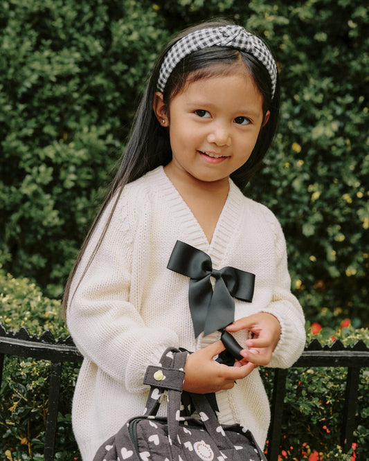 Rylee + Cru Bow Cardigan, Natural