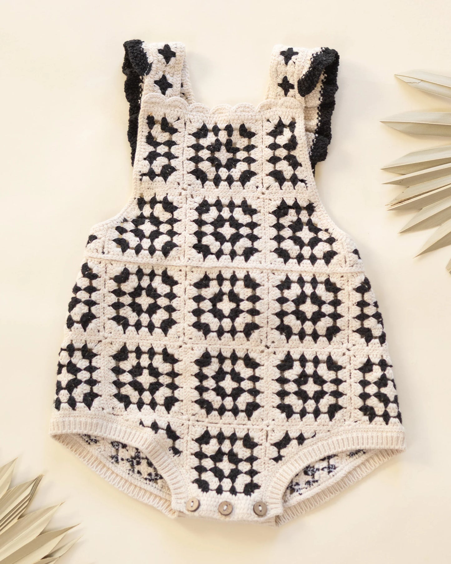 Rylee + Cru Crochet Romper, Abstract