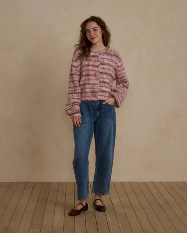 Rylee + Cru Cheyenne Cardigan, Pink Multi Stripe