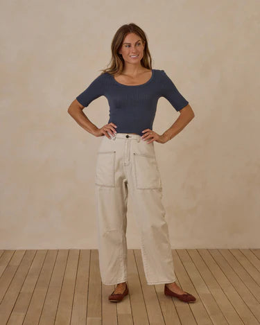 Rylee + Cru Barrel Pant, Natural