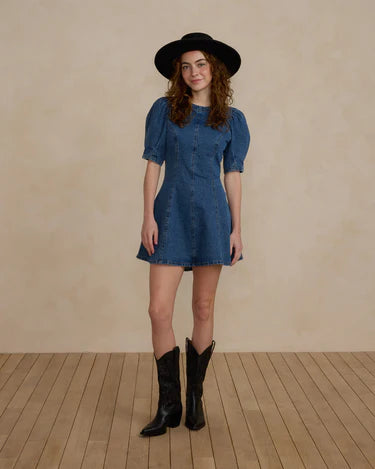 Rylee Cru Levi Mini Dress, Indigo