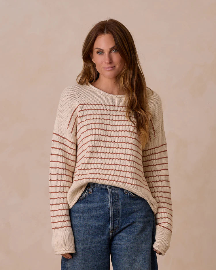 Rylee + Cru Women's Jacques Sweater, Poppy Stripe