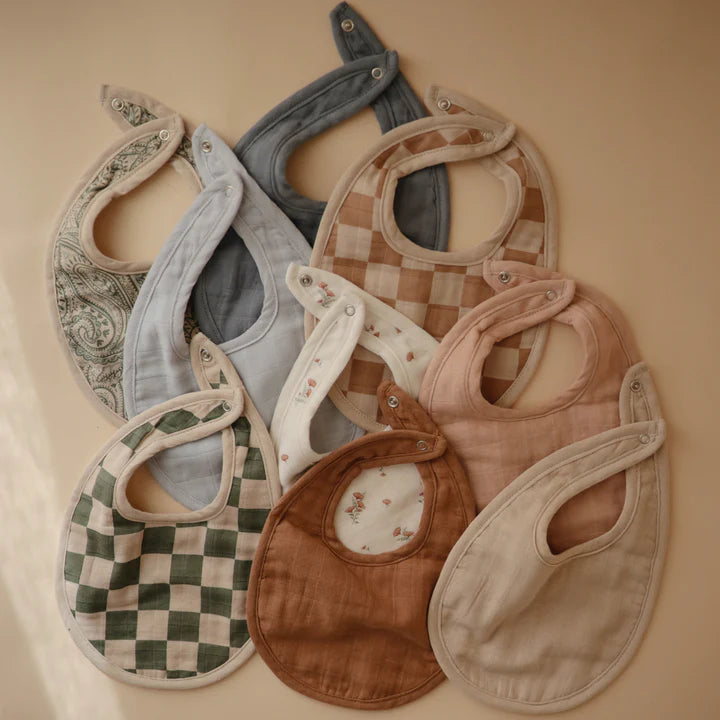 Mushie Muslin Bib 2-Pack - Multiple Options