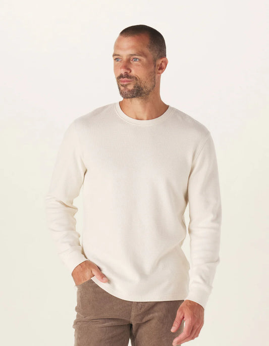 The Normal Brand Men's Vintage Thermal Crew, Ivory