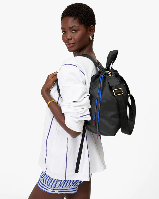 Clare V Sac Tout Backpack, Black Nylon Twill