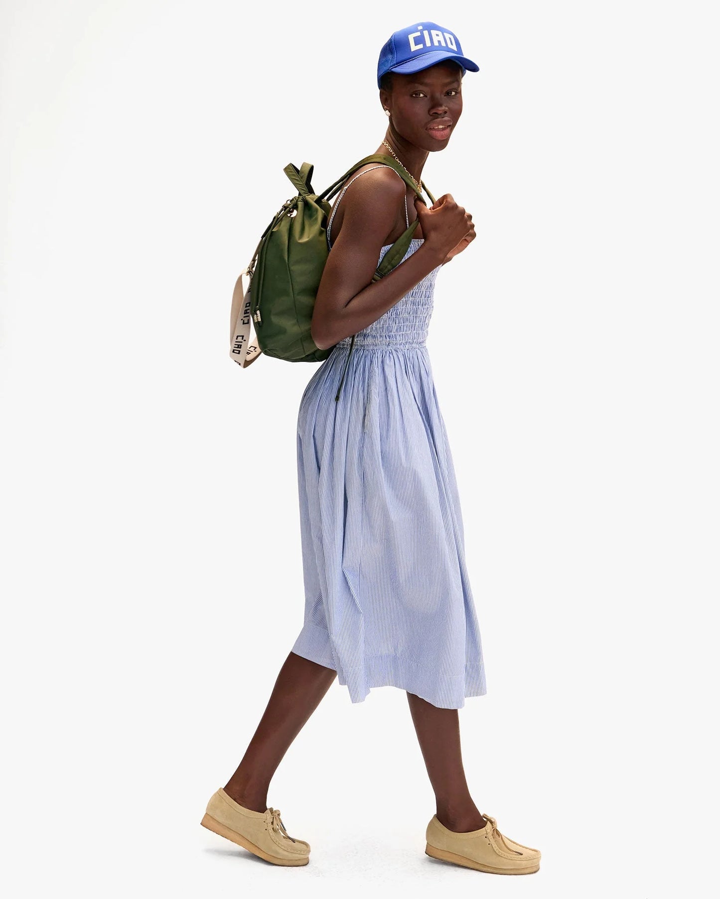 Clare V Sac Tout Backpack, Army Recycled Nylon