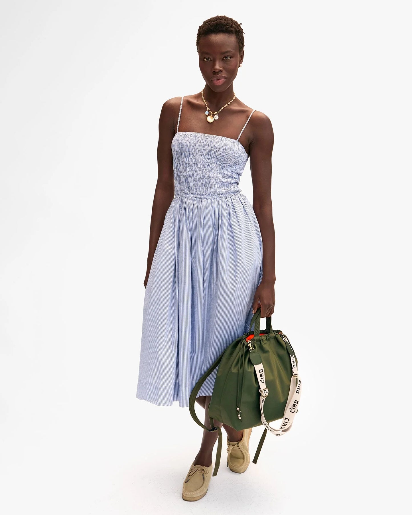 Clare V Sac Tout Backpack, Army Recycled Nylon