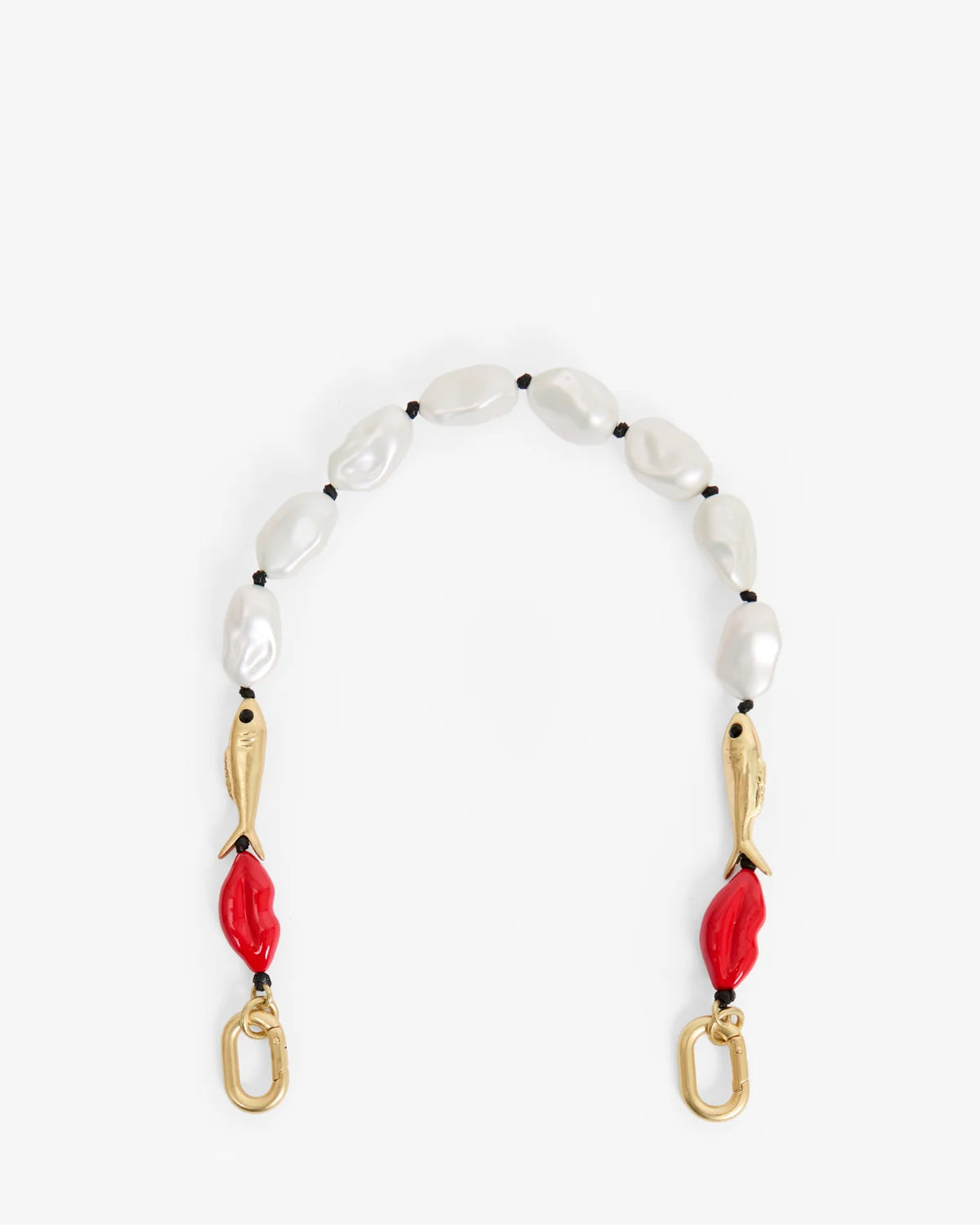 Clare V Shortie Strap, Multi Charm