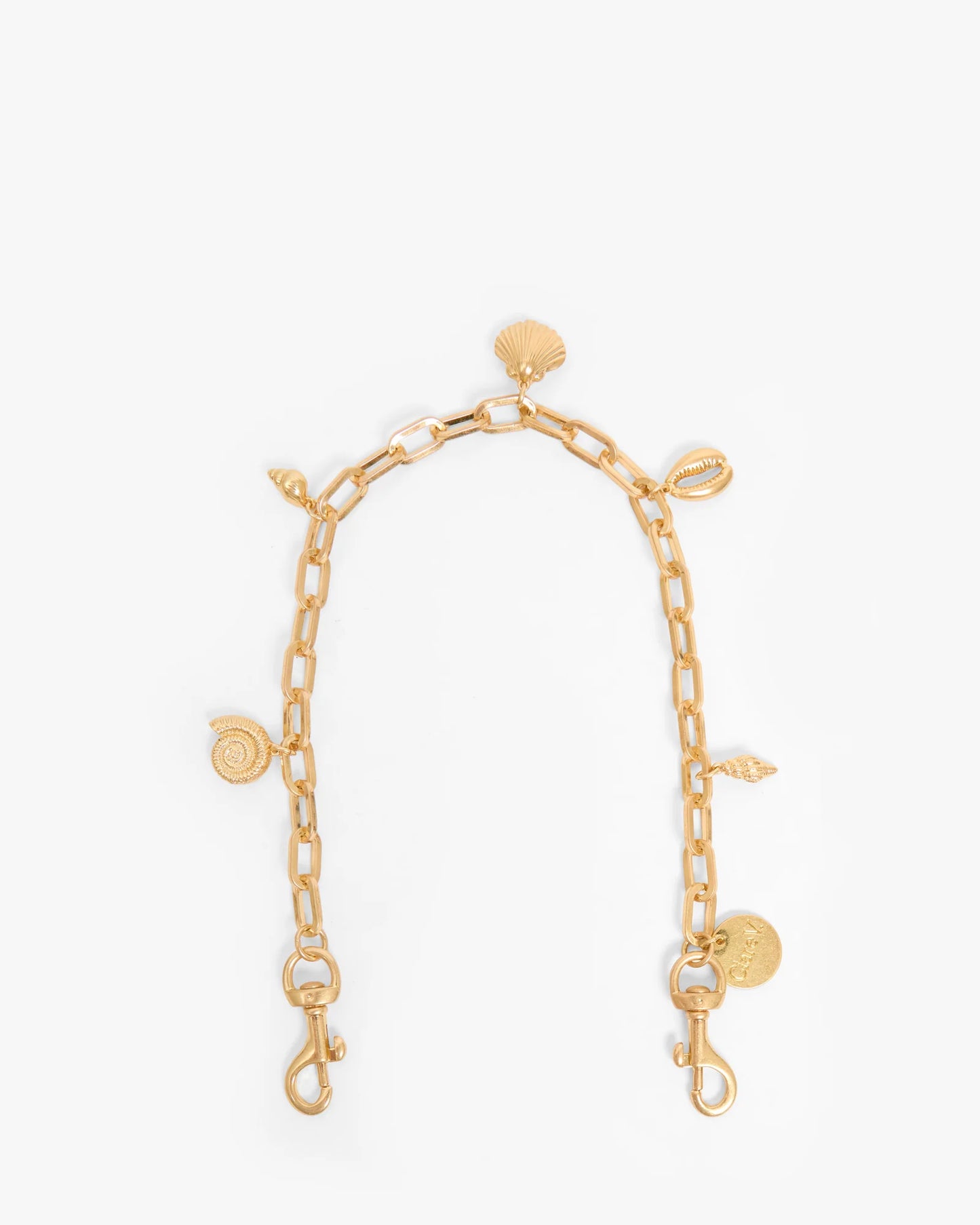 Clare V Shortie Strap, Oval Link w/ Sea Charms