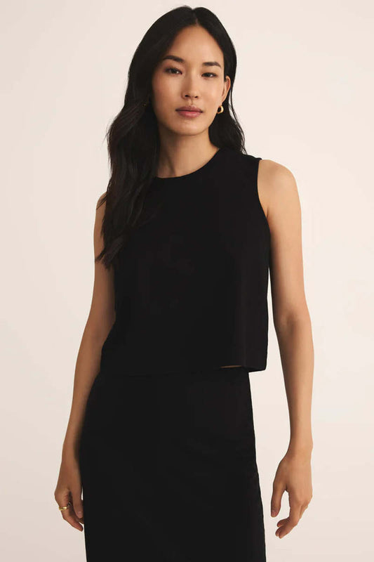 Z Supply Sloane Jersey Muscle Tank, True Black