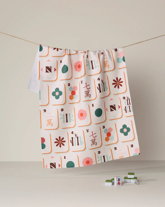 Geometry Mahjong Tea Towels - Multiple Options