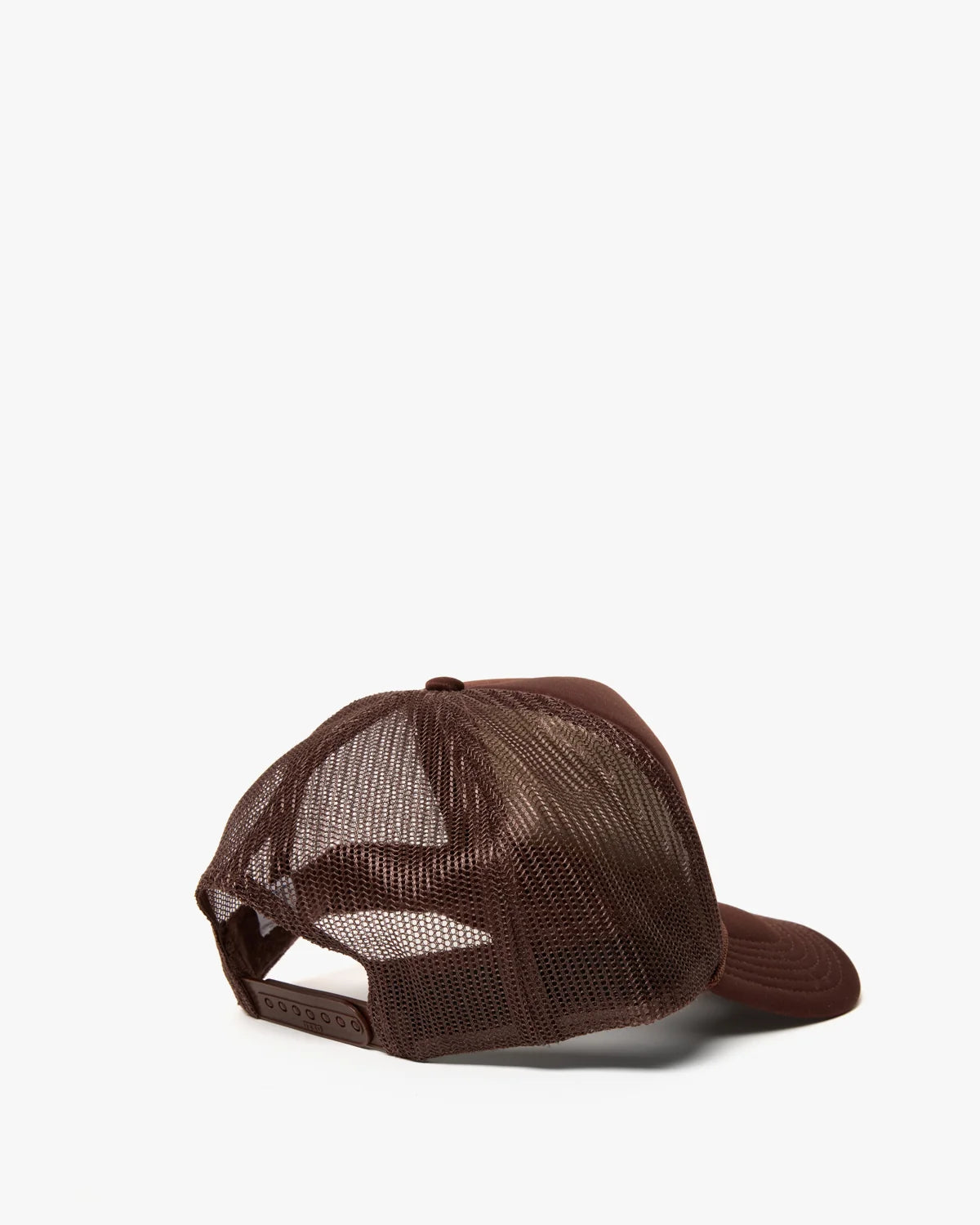 Clare V Trucker Hat, Chocolate w/ L'Orange Voulez-Vous?
