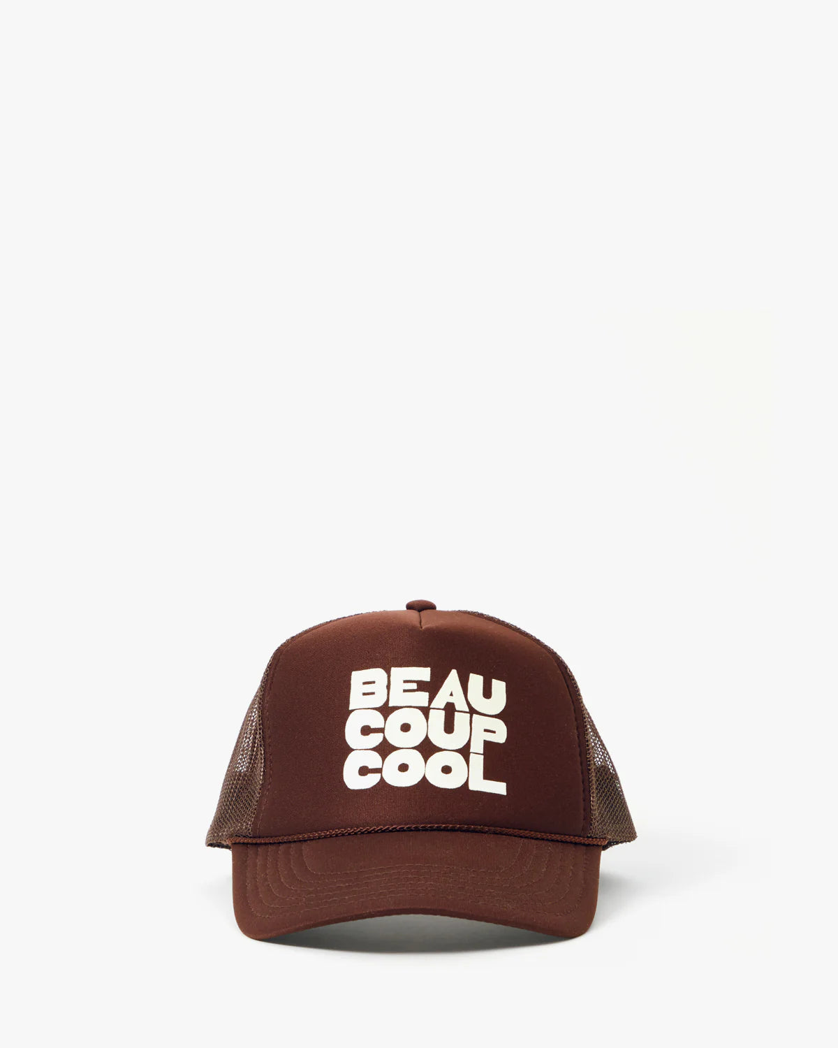 Clare V Trucker Hat, Chocolate w/ Cream Beaucoup Cool