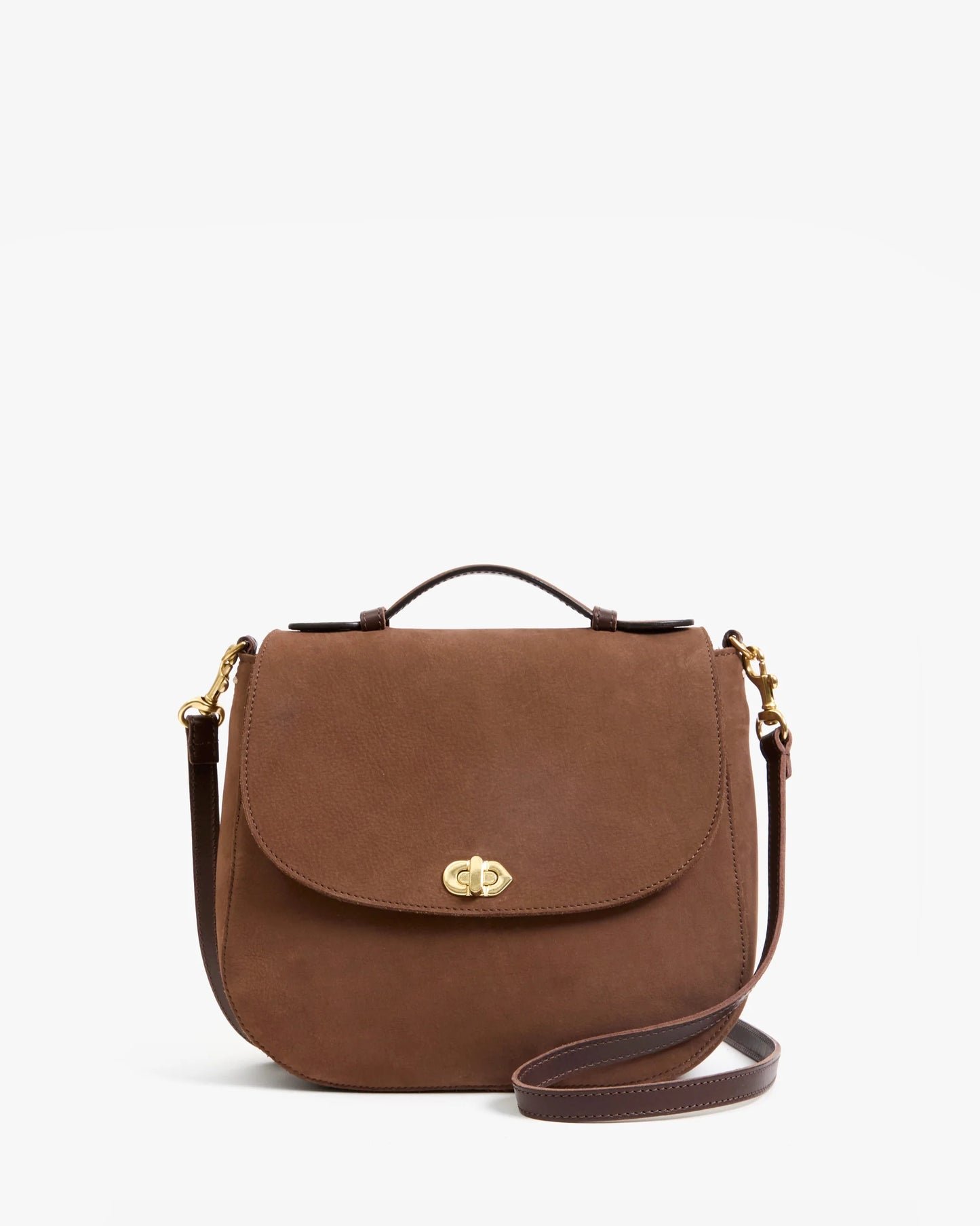 Clare V Turnlock Louis w/ Top Handle, Choco Bar