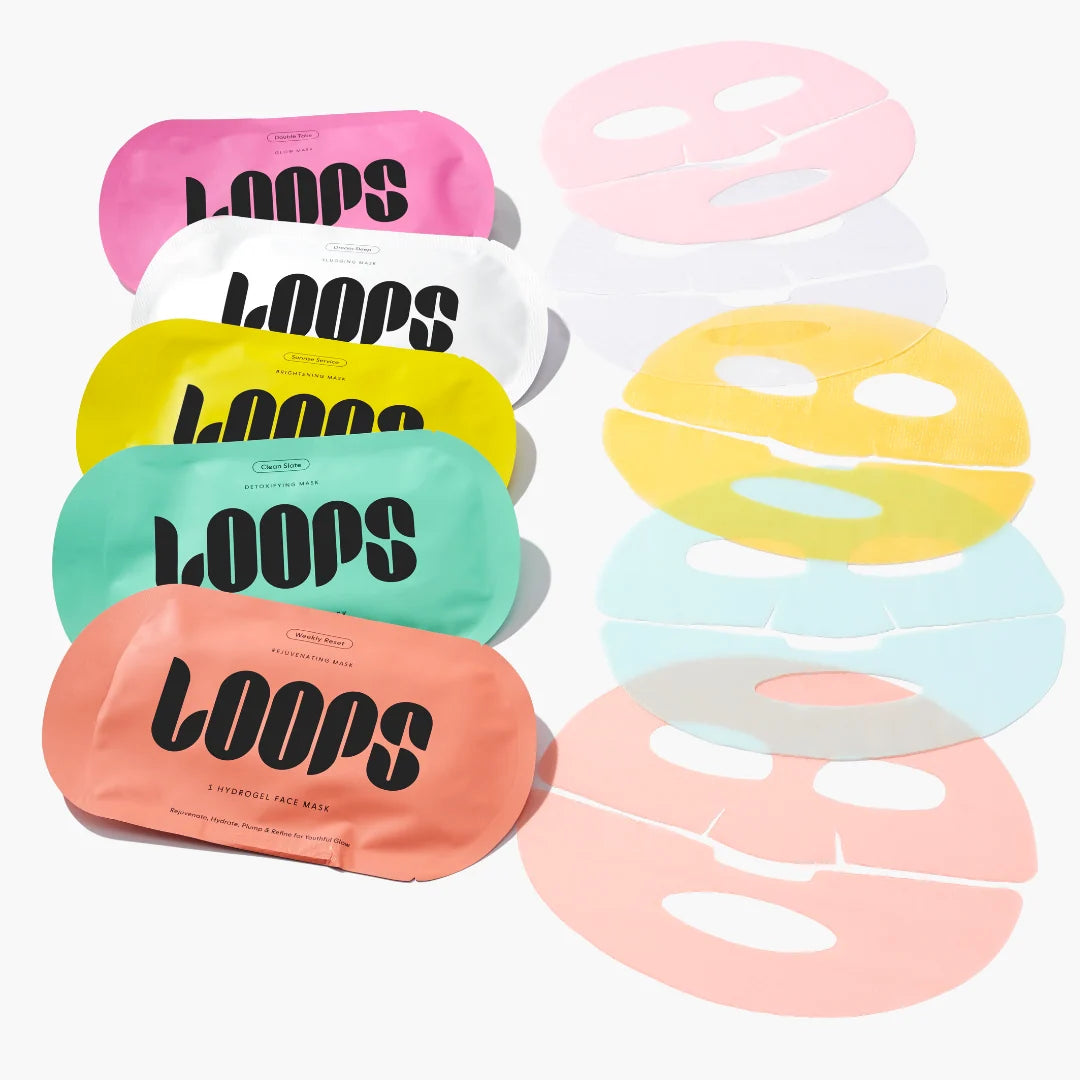 Loops 5 Bestselling Hydrogel Face Mask Variety Set