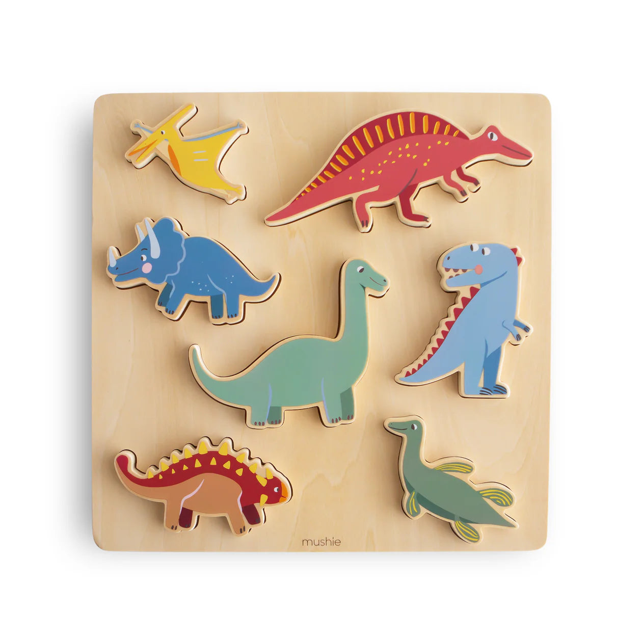 Mushie Wooden Dino Puzzle