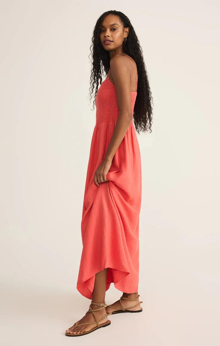 Z Supply Bayside Linen Maxi Dress, Persimmon