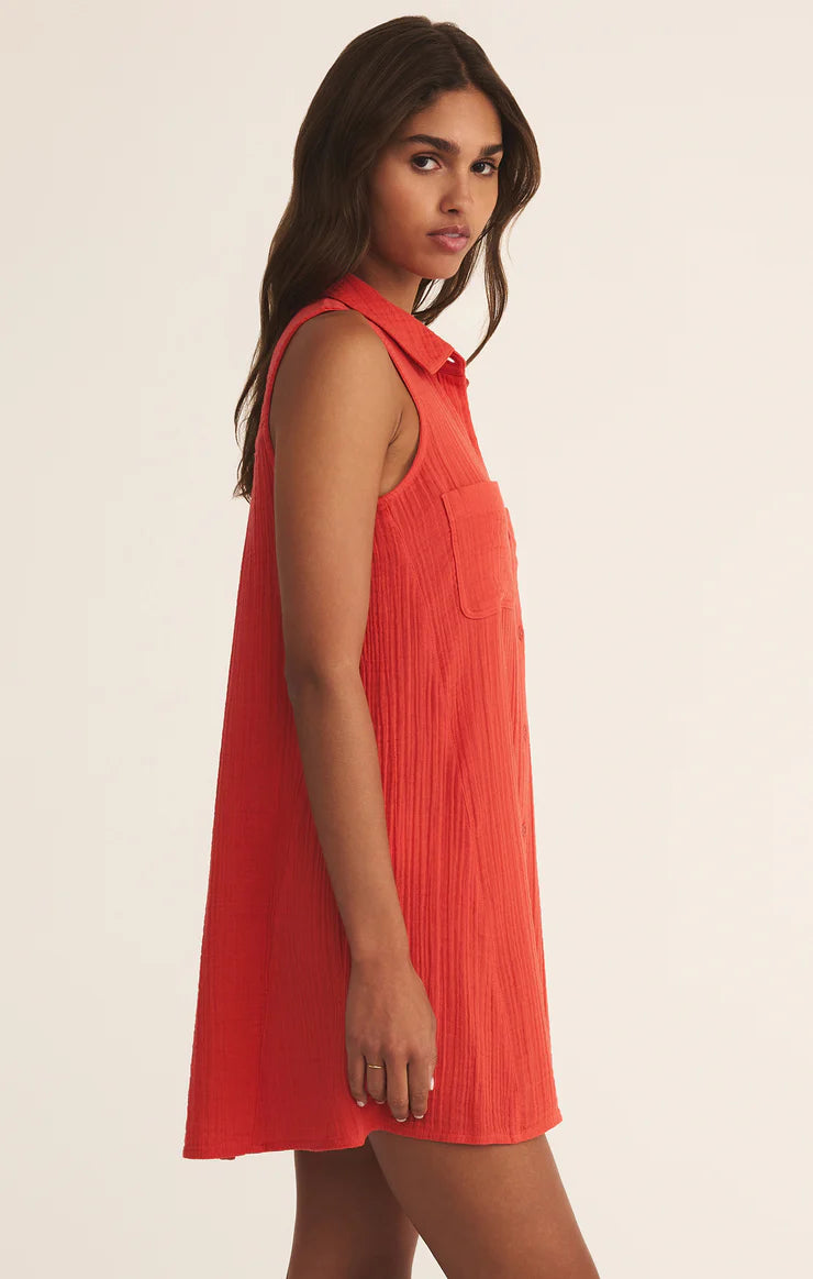 Z Supply New Light Mini Dress, Cabana Red