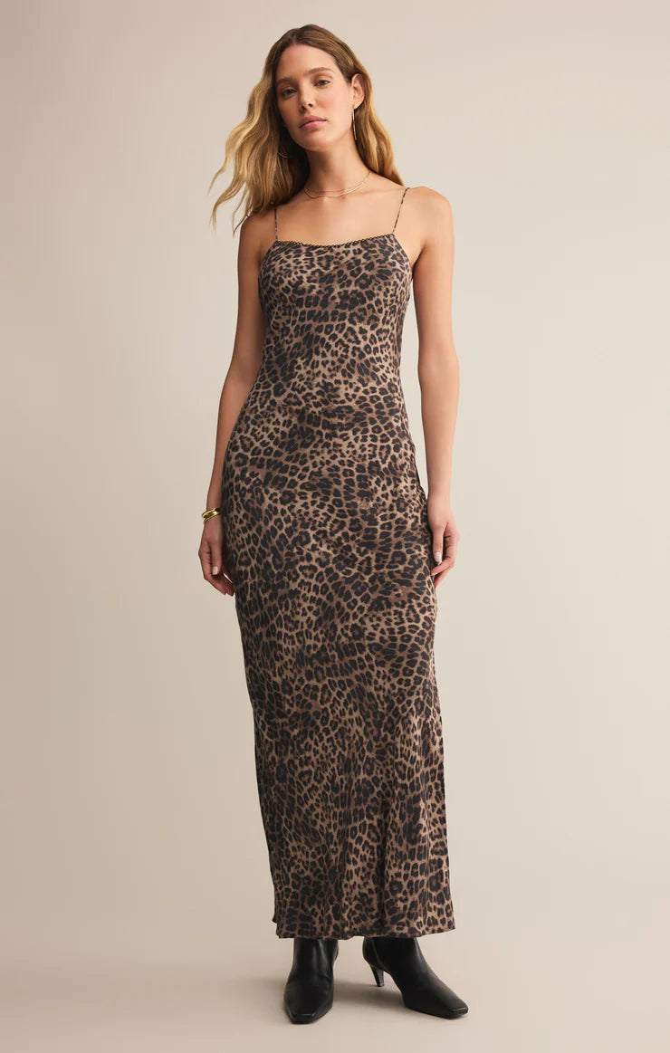 Z Supply Cielo Leopard Midi Dress, Desert Tan
